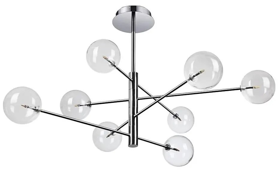 Ideal Lux - LED Csillár rúdon EQUINOXE 8xG4/2W/230V átm. 128 cm króm/átlátszó