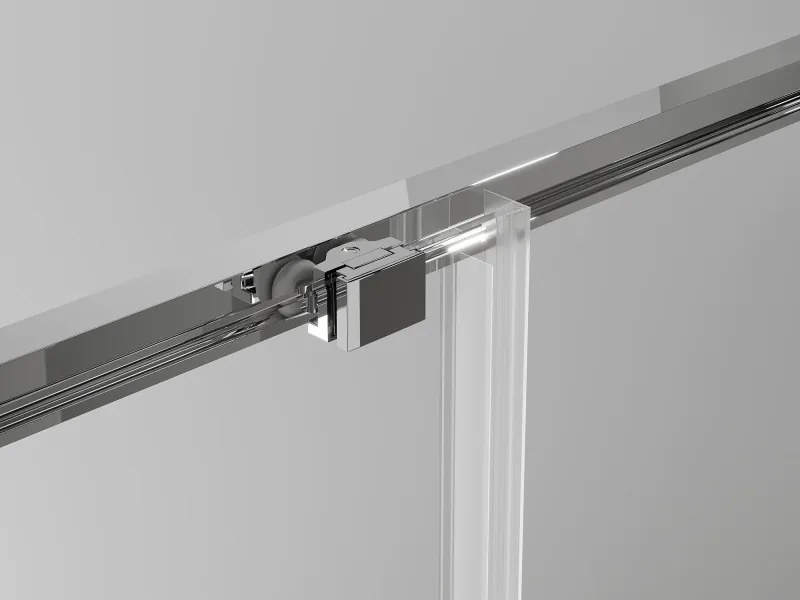 Mexen Exo téglalap alakú tolóajtós zuhanykabin 90 x 90 cm, átlátszó, króm - 8111-090-090-01-00