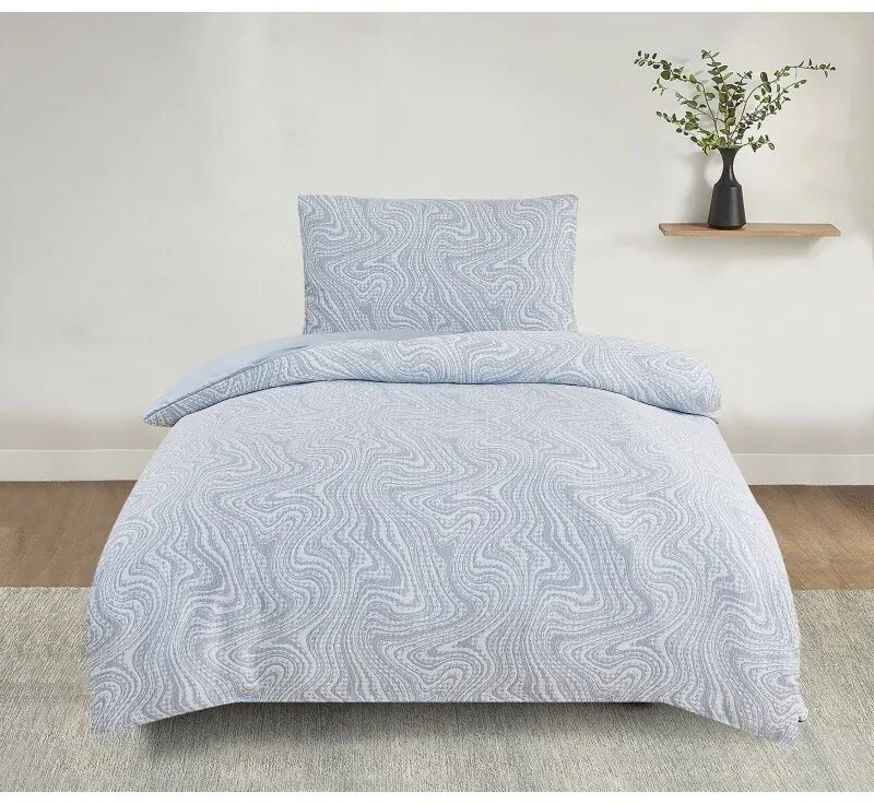 Jacquard ágynemű Alabama kék , 140 x 200 cm, 70 x90 cm, 70 x 90 cm