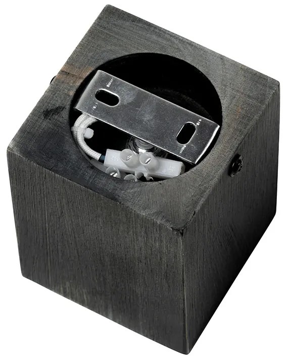 Rusztikus reflektor fekete fával - Bloc