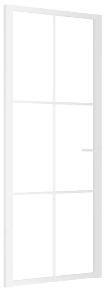 Fehér ESG üveg és alumínium beltéri ajtó 83 x 201,5 cm