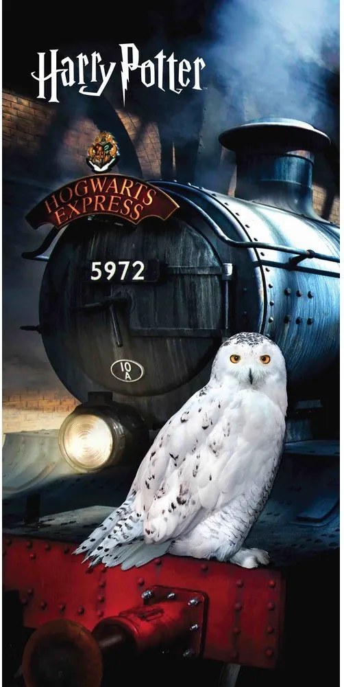 Pamut gyerek fürdőlepedő 70x140 cm Harry Potter "Hedwig" – Jerry Fabrics