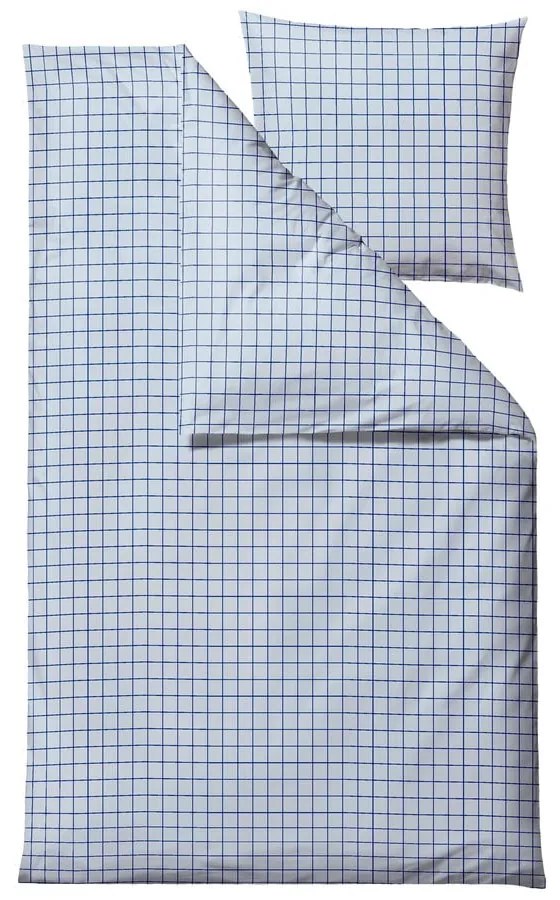 Világoskék egyszemélyes renforcé pamut ágyneműhuzat 140x200 cm Vista – Södahl