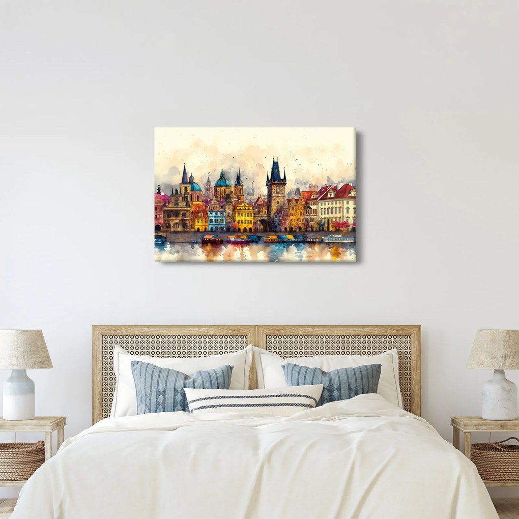 Kép - Ősz a festett városban (90x60 cm)