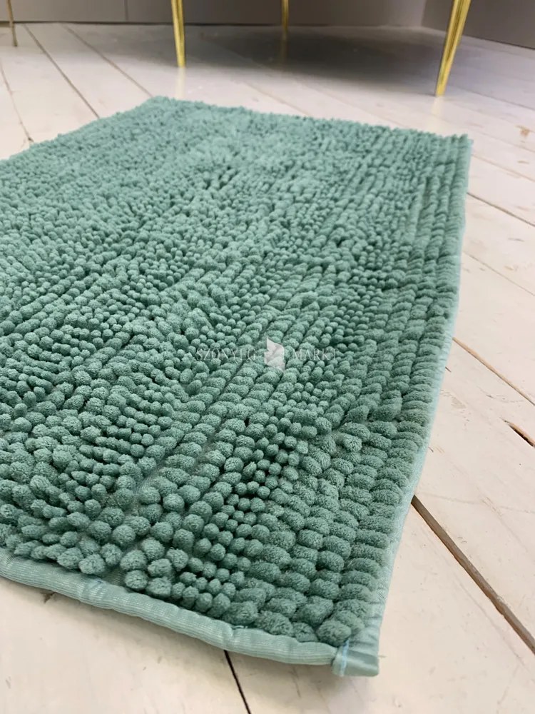 Textil tűrkiz (turquoise) fürdőszobai szőnyeg 50x80 cm
