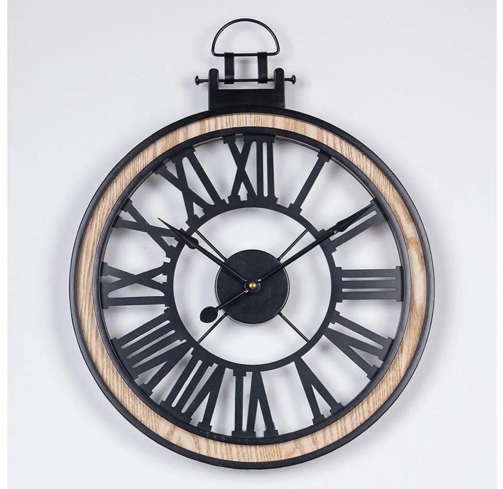 Falióra 1xAA átm. 40 cm fekete/krémes