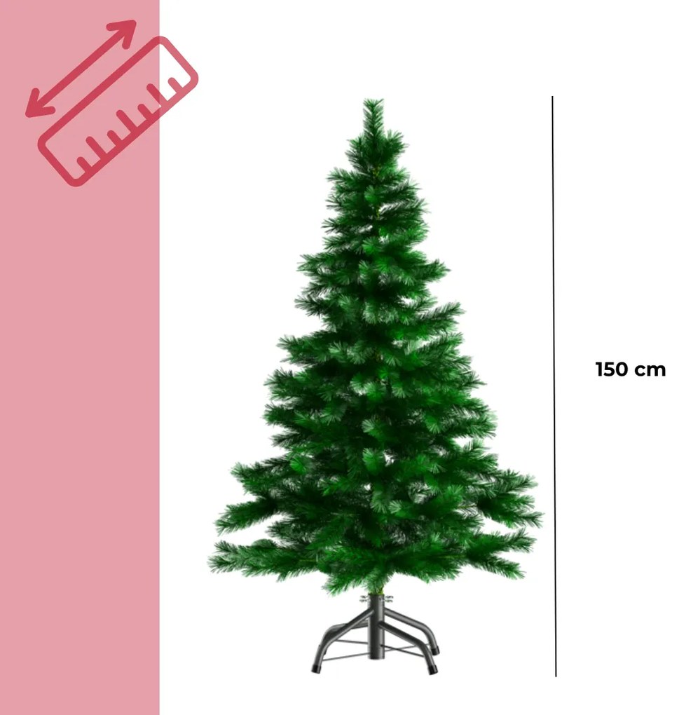 Jurhan RUDOLPH mű karácsonyfa, 150cm, zöld