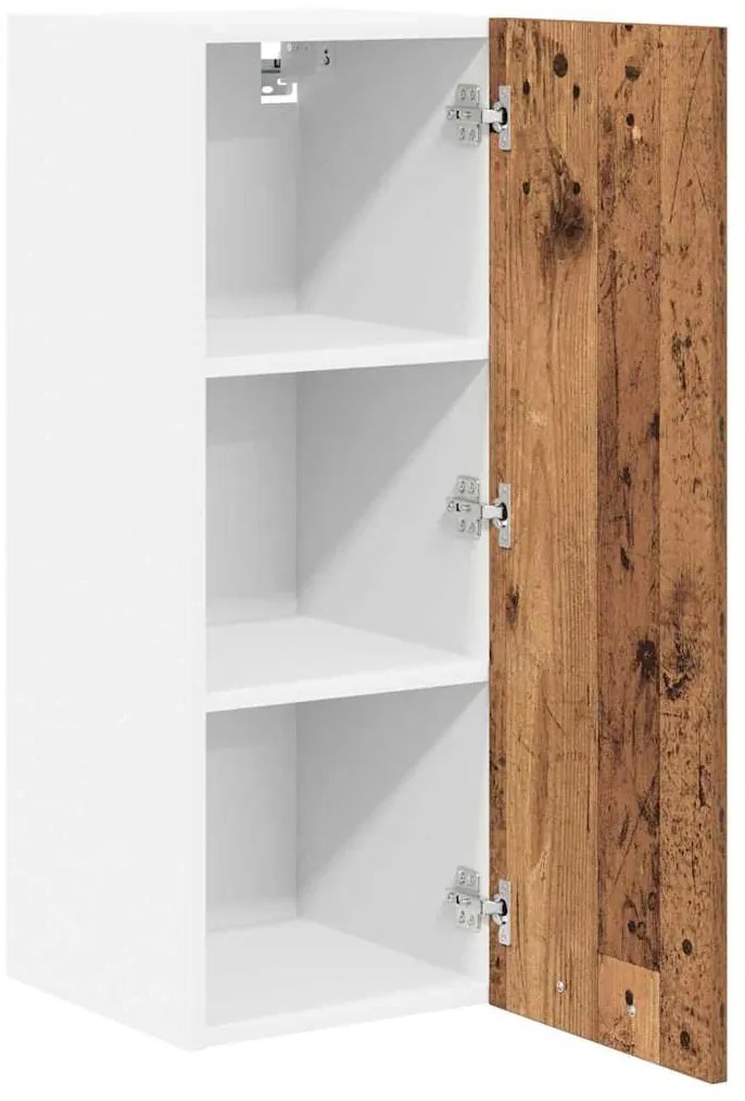 Függő szekrény Riga 2 pcs Régi fa és fehér 30 x 31 x 80 cm