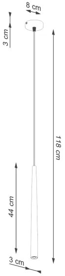 Sollux SL.1462 - Csillár zsinóron BLISS 1xG9/8W/230V fekete