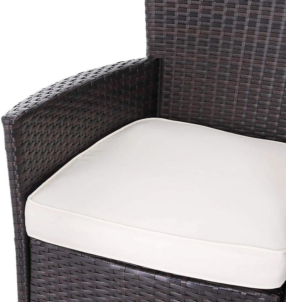 Casaria® Rattan fotelek 2 db - barna