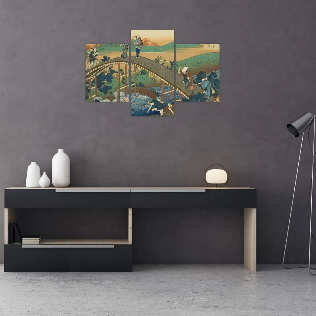 Kép - Katsushika Hokusai, Ariwara no Narihirafrom the series One Hundred, Poems Explained by the Nurse (Hyakunin isshu uba ga etoki), reprodukciók (90x60 cm)