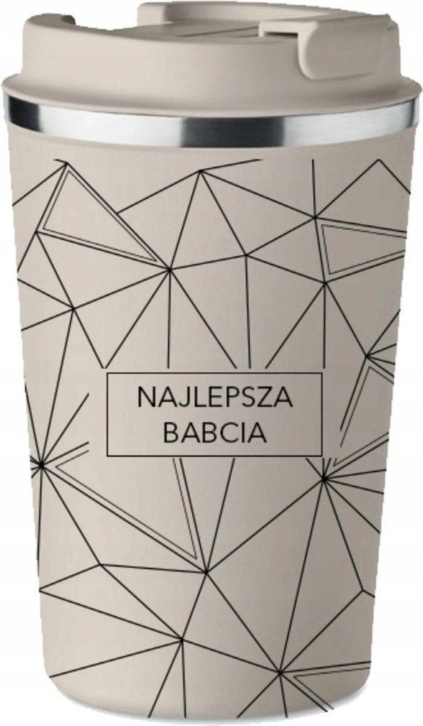 Prémium termo bögre Bézs Legjobb Nagymama ajándék nagyinak KT_163