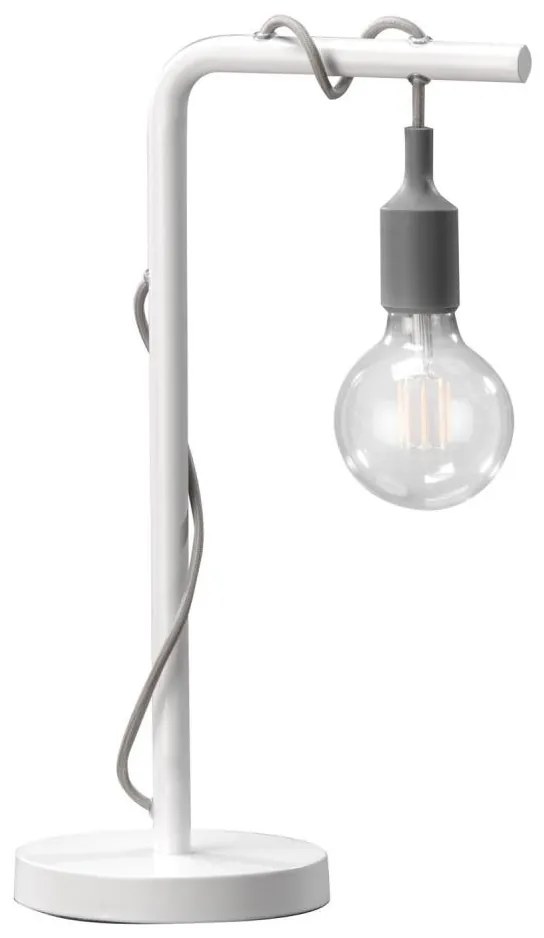 ONLI - Asztali lámpa WIRE 1xE27/15W/230V 50 cm szürke/fehér