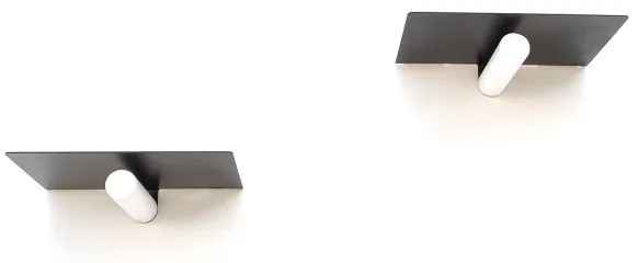 KÉSZLET 2x Fali polc 15x21 cm fekete/fehér