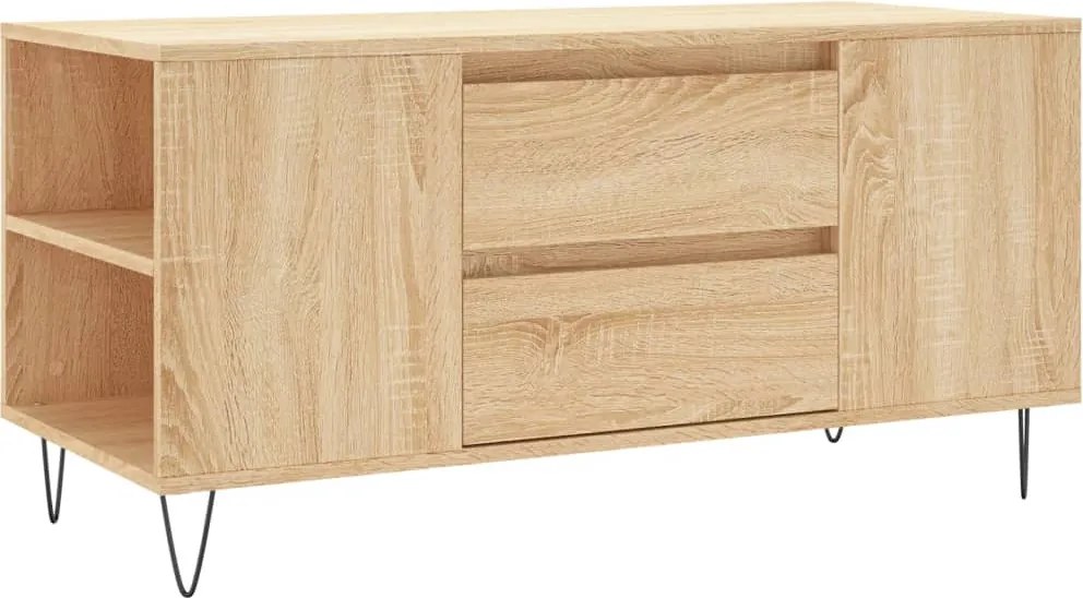 vidaXL sonoma tölgy színű szerelt fa dohányzóasztal 102 x 44,5 x 50 cm