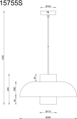 GLOBO 15755S LOWE Modern Függesztett Lámpa IP20