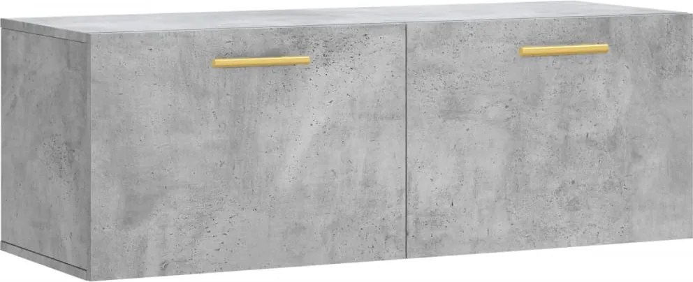 vidaXL betonszürke szerelt fa faliszekrény 100 x 36,5 x 35 cm