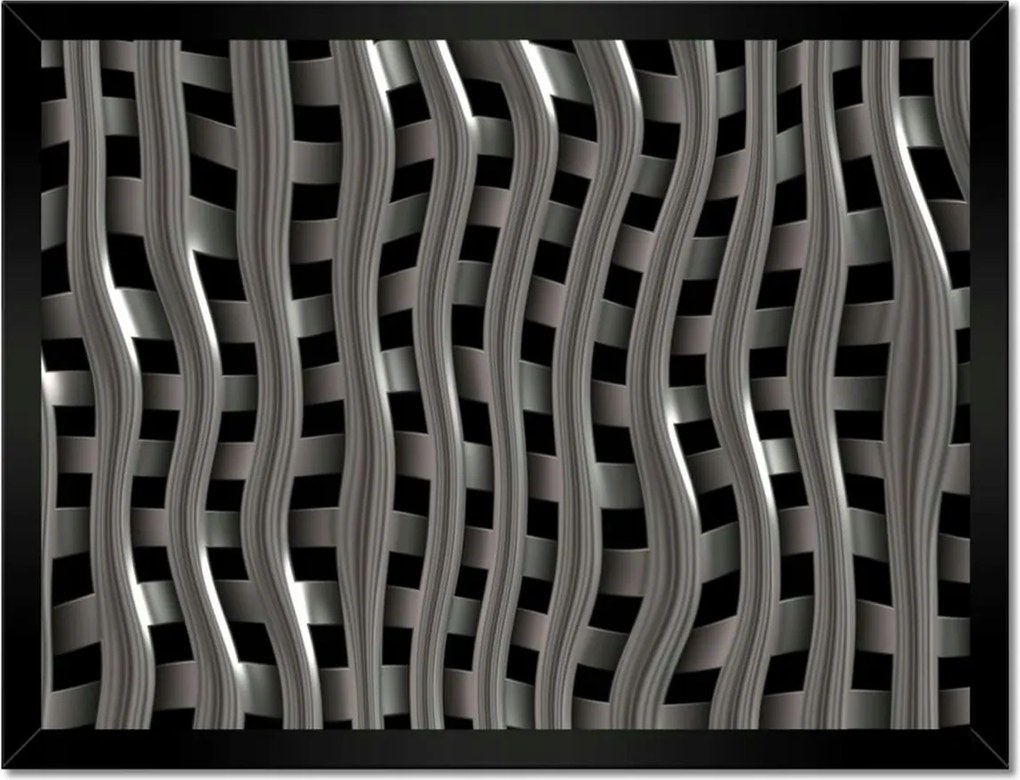 Poszterek keretben 40x30 Ezüst hullámok