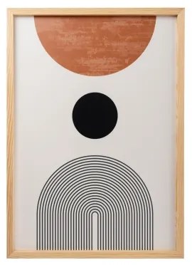 KÉSZLET 3x Kép képkeretben 50x70 cm bézs/barna