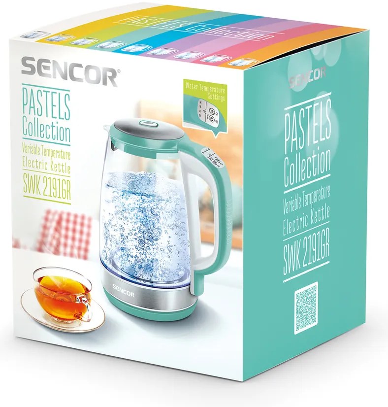 Sencor SWK 2191GR gyorsforraló vízforralótermoszzsákkal 2 l