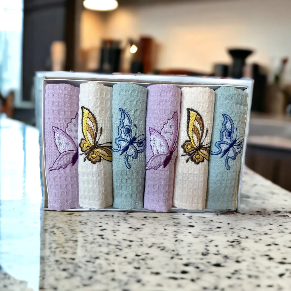 Konyhai törülköző Butterfly készlet 6 db