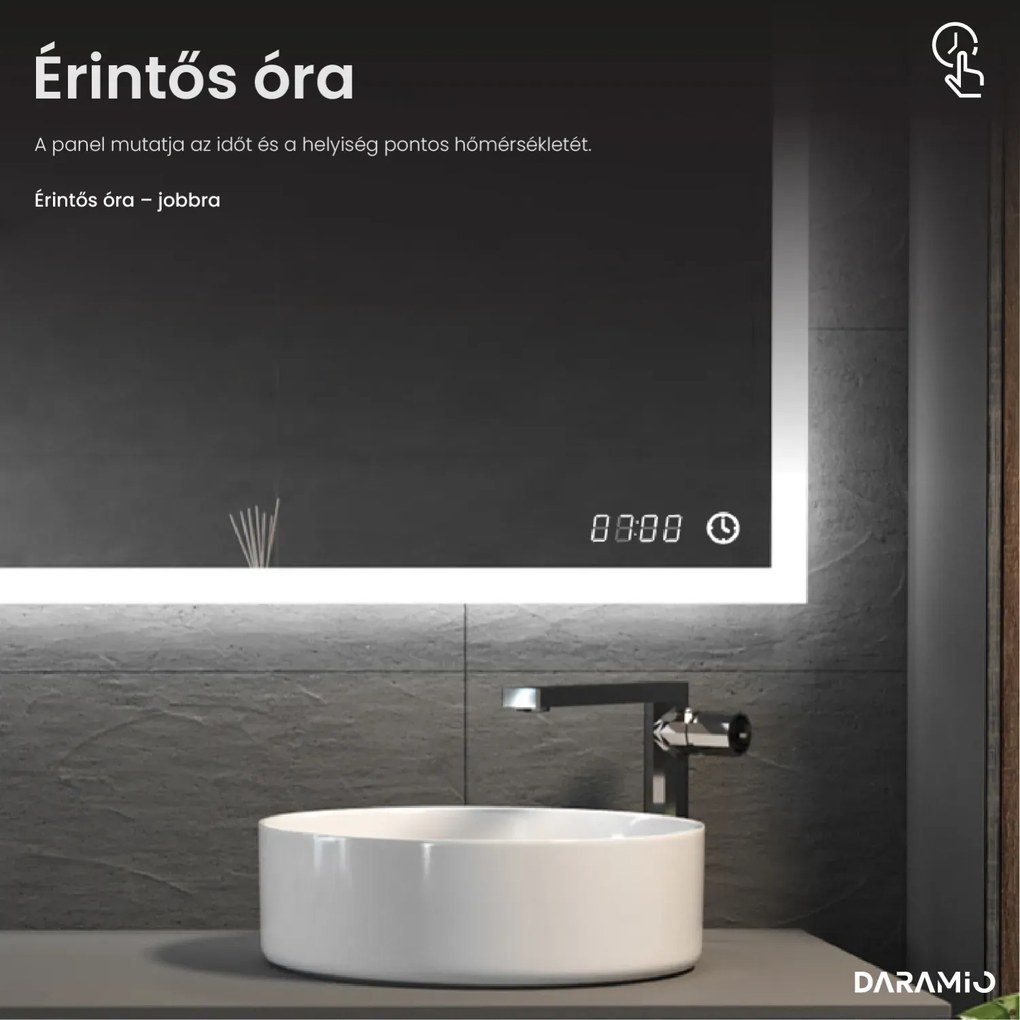 Kerek tükör LED világítással E3