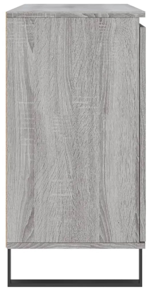 szürke sonoma színű szerelt fa tálalószekrény 104 x 35 x 70 cm