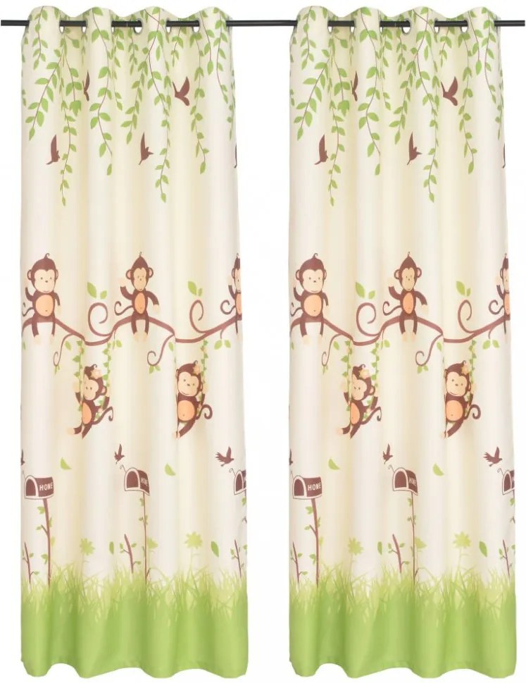 2 db mintás gyerek sötétítőfüggöny 140 x 240 cm