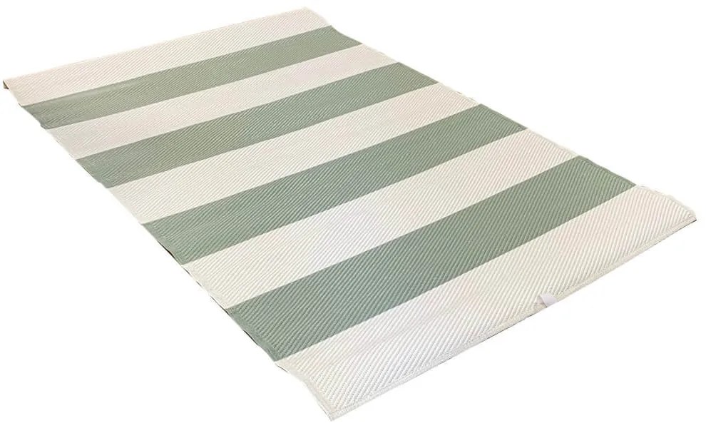 Kültéri szőnyeg, 2 oldalas, 180 x 120 cm, zöld-bézs