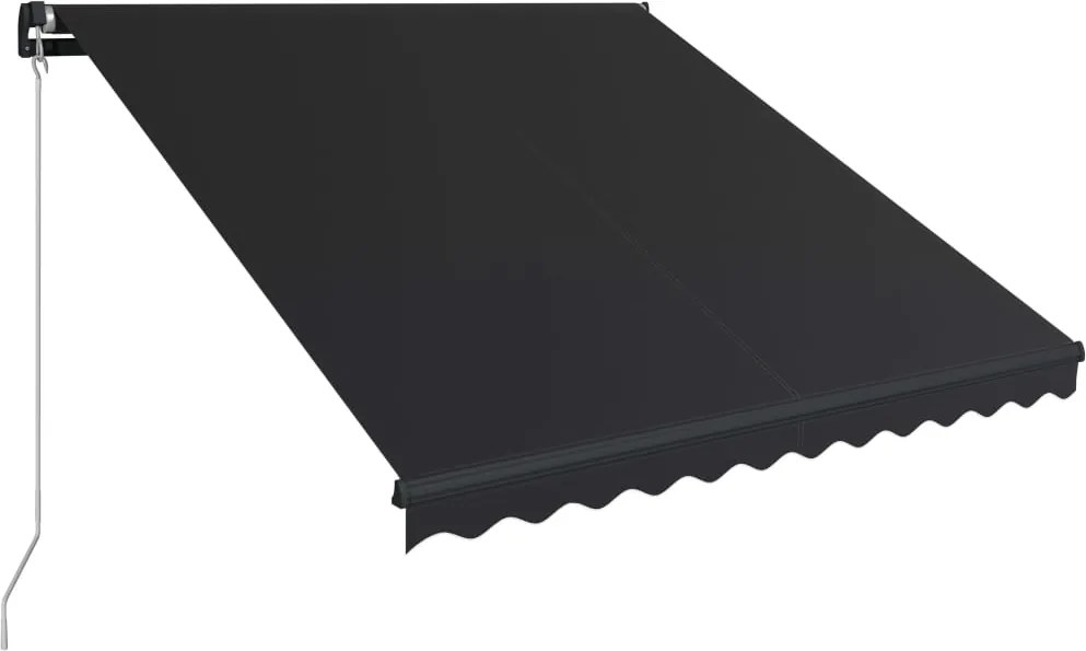 vidaXL antracitszürke kézzel behúzható napellenző 300 x 250 cm