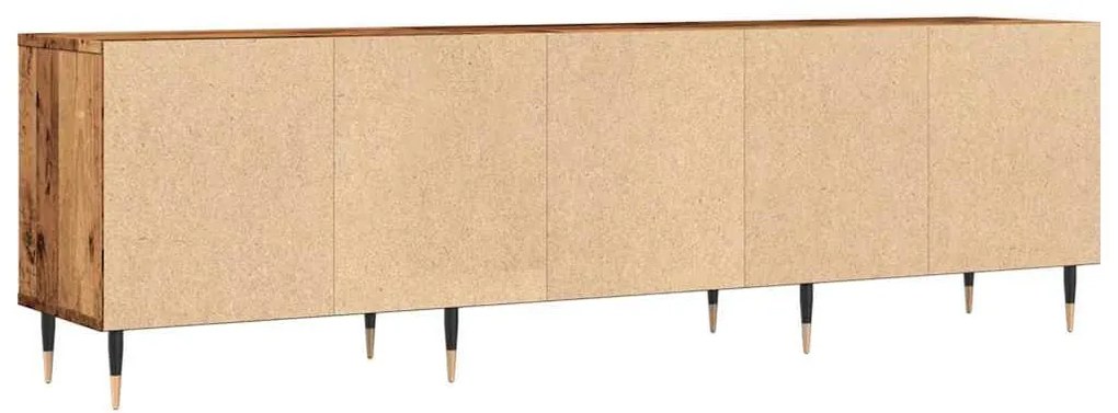 antik fa színű szerelt fa TV-szekrény 150 x 30 x 44,5 cm