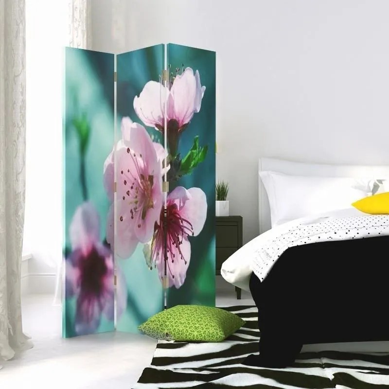 Gario Paraván Közelkép egy cseresznyevirágról Méret: 180 x 170 cm, Kivitelezés: Klasszikus paraván