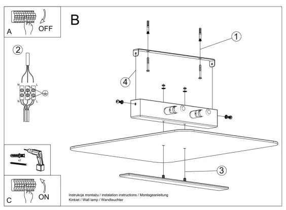 Sollux SL.1007 - Mennyezeti lámpa AZALIA 2xG9/40W/230V