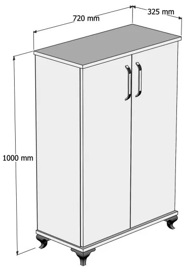 Cipősszekrény ASTA 100x72 cm fehér