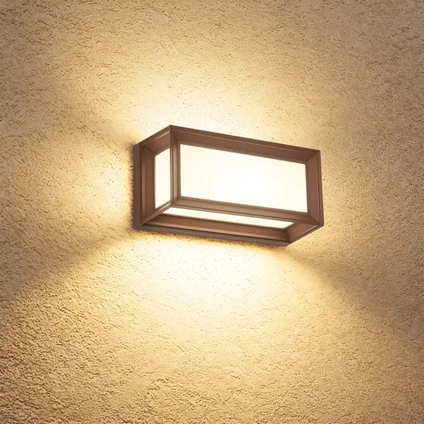 Brilagi - PARKER LED/12W/230V kültéri fali lámpa érzékelővel, barna, IP44