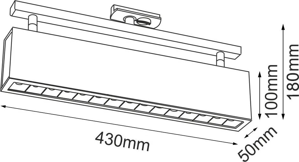 Antigo A-Glare 6332 Sínreflektor 15x30W/LED 4000K 2400lm IP20