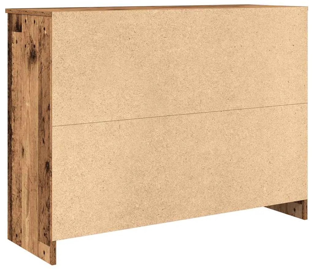 antik fa szerelt fa tálalószekrény fiókos 101x35x76 cm