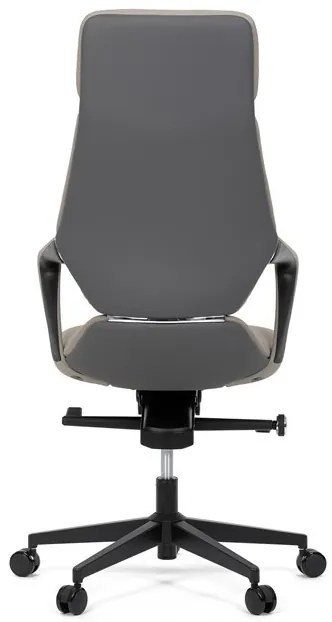 Szürke Ekobőr Irodai Főnöki Szék, Hinta Mechanikával. GREY – KA-T8426