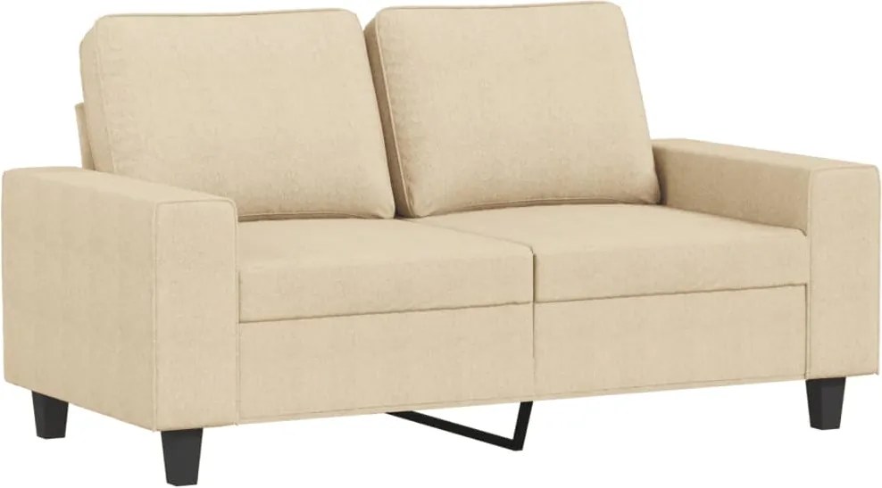 vidaXL kétszemélyes krémszínű szövetkanapé 120 cm