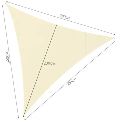 Sunshade sail 3x3x3 beige Gardlov 23146