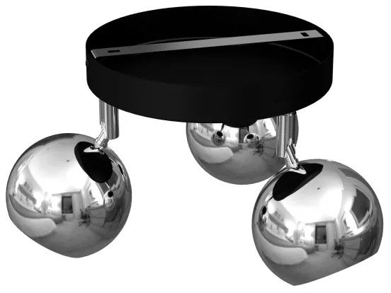 Spotlámpa COMET 3xGU10/8W/230V fekete/fényes króm