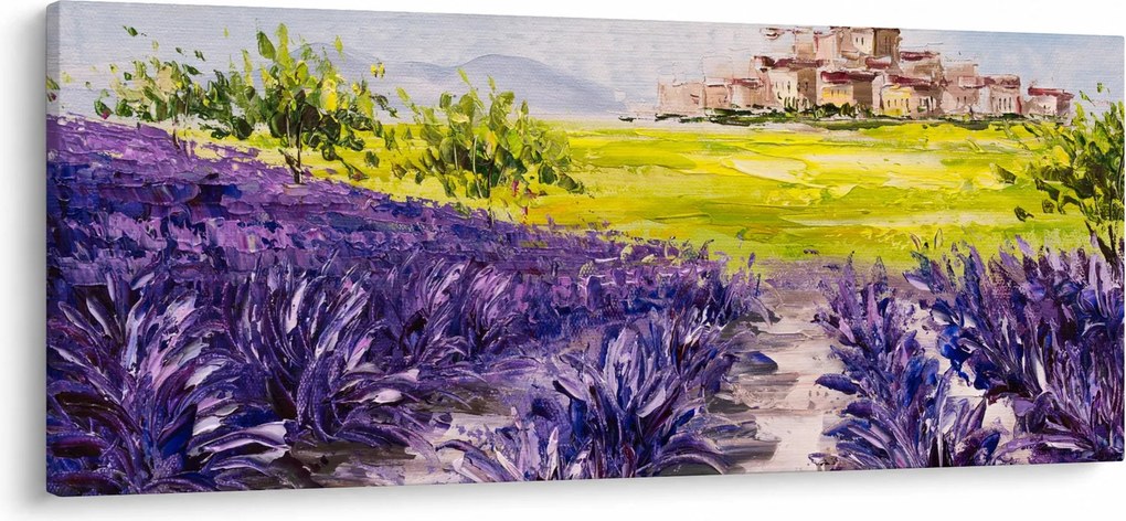 Kép - Provence, franciaország, olajfestmény (120x50 cm)