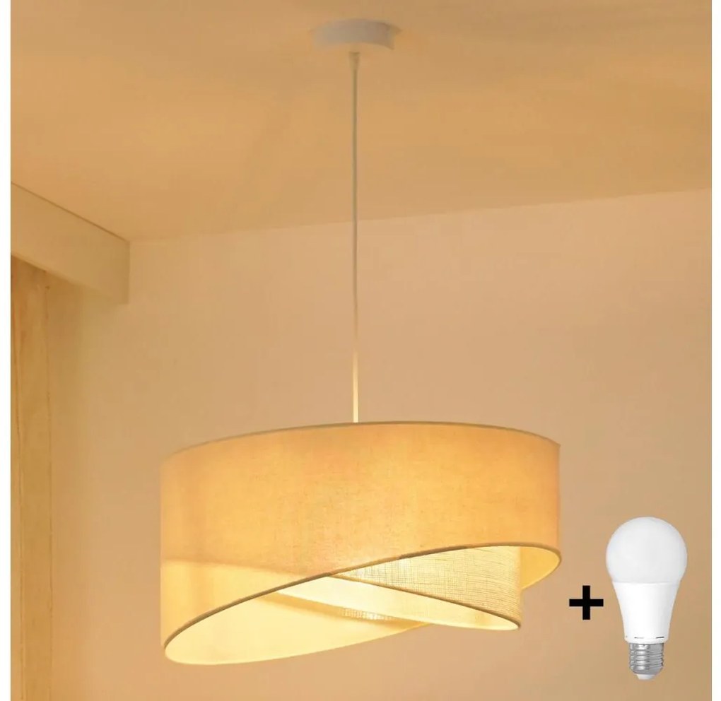 Brilagi - LED Csillár zsinóron LYRA 1xE27/15W/230V krémes