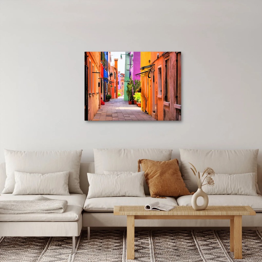 Kép - Színes ház Buranóban, Velencében (70x50 cm)