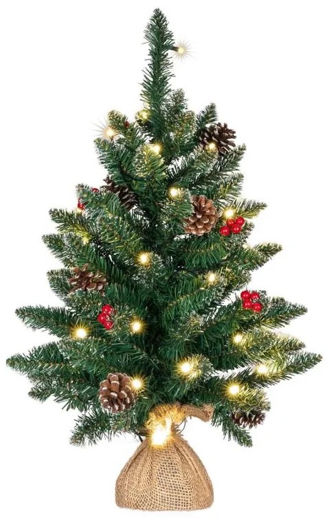 Karácsonyfa világítással NEXOS 30 LED - 60 cm