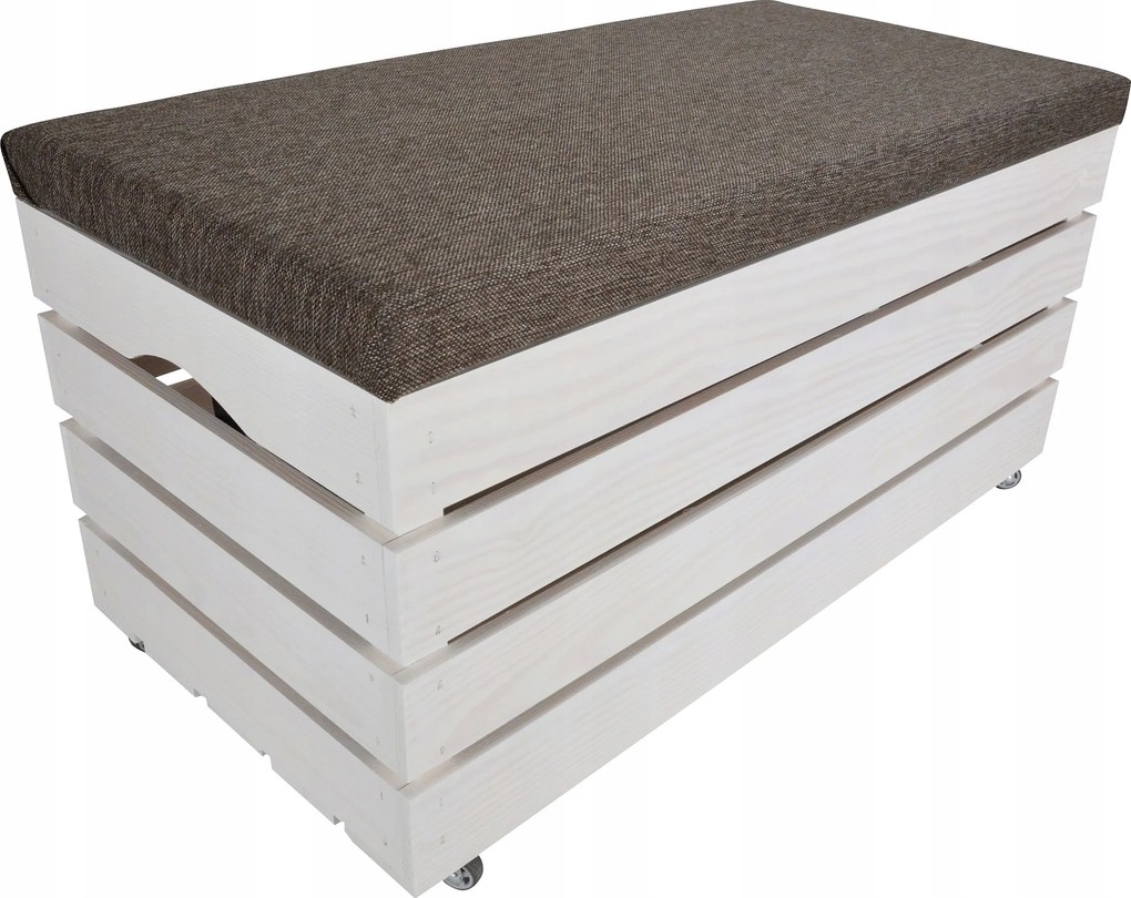 Puff Tároló Doboz Kárpitozott Láda Kerekekkel