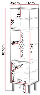 Vitrin Azanat 51 (warmia dió + fekete) . 1106292