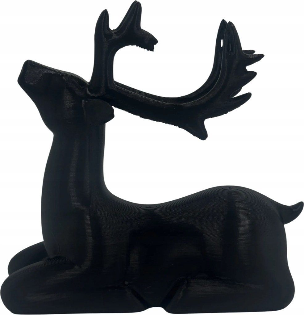Karácsonyi figura Szarvas Fekvő Rénszarvas Dekoráció Karácsonyi dekoráció Fekete