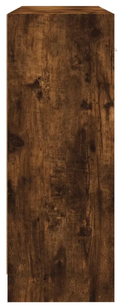 füstös tölgy színű szerelt fa tálalószekrény 91 x 28 x 75 cm