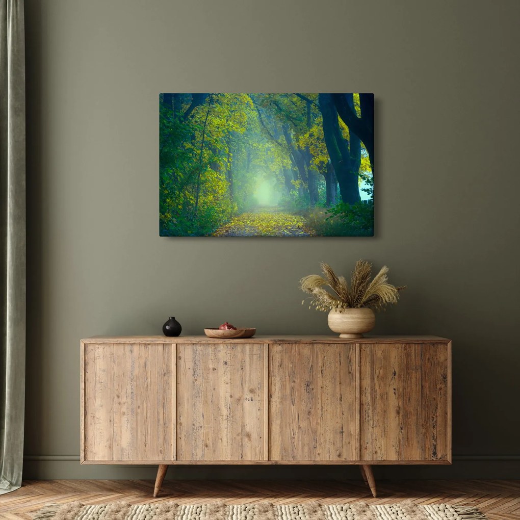 Fákkal szegélyezett út képe (90x60 cm)
